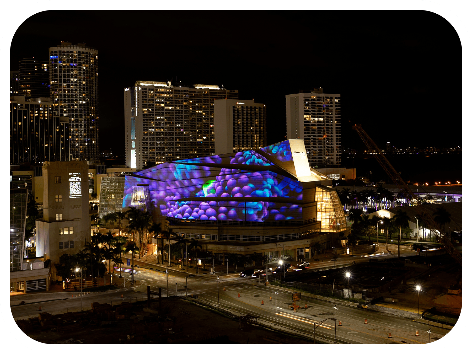 Projections of a Coral City with skyline